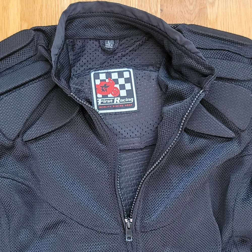 First Racing Motorcycle Jacket, Black, Size Large - Picture 5 of 11